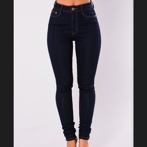 High waisted skinny jeans